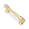 POVEFONK 10 Pack 3-3/4 inch(96mm) Brushed Brass Kitchen Cabinet Pulls