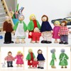 yotutun Dollhouse Doll Family Set, Wooden Dollhouse Dolls with 7