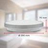 B.K.Licht - Ceiling Light for the Bathroom, Neutral White Light