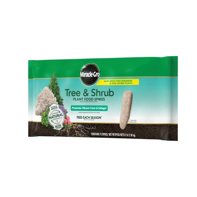 Miracle-Gro Tree and Shrub Plant Food Spikes, For Deciduous, Flowering