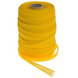 HaGa® 5 m Packaging Net Hose Protective Net Diameter 25-50 mm | Colour Yellow | Surface Protection Net | Mesh Bag | Reusable | Sold by the Metre