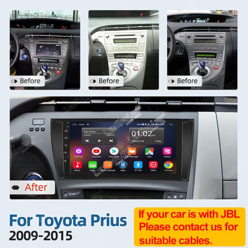 LeeKooLuu Apple Carplay For Toyota Prius 2010-2015 Car Stereo Radio