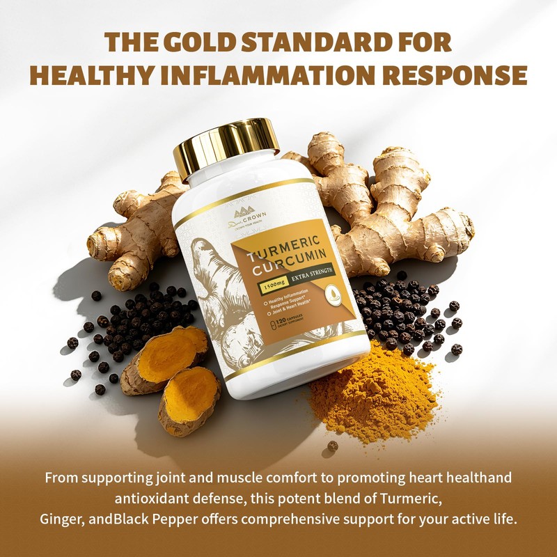 DR. Crown Turmeric Curcumin Supplement, 95% Standardized Curcuminoids