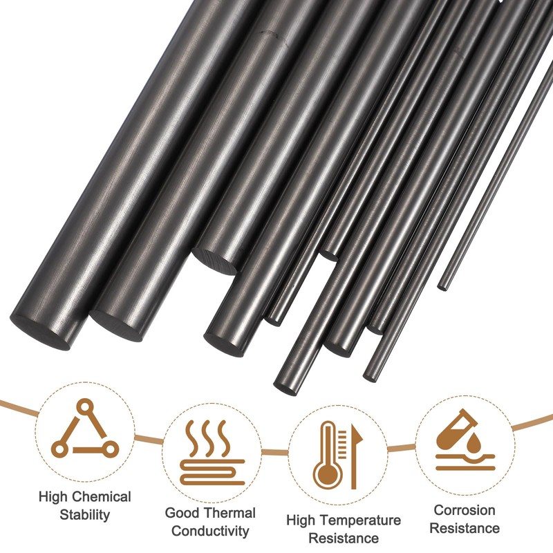 PATIKIL グラファイト撹拌棒 直径0.12"(3 mm) 長さ7.5"(190.5mm) グラファイトるつぼ用インゴット溶解鋳造用 2本入り