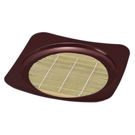 J-kitchens Soba Bowl, Zaru Soba, Round Corner Full Moon Soba Plate, Shintomi, Crack-resistant, Resin, 8.7 x 8.7 x 1.2 inches (22 x 22 x 3 cm), Made in Japan