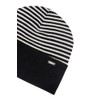 A | X ARMANI EXCHANGE Women's Striped Beanie Hat, Black/Iso