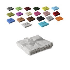 EXKLUSIV HEIMTEXTIL Flannel Set of 4 30 x 30 cm White