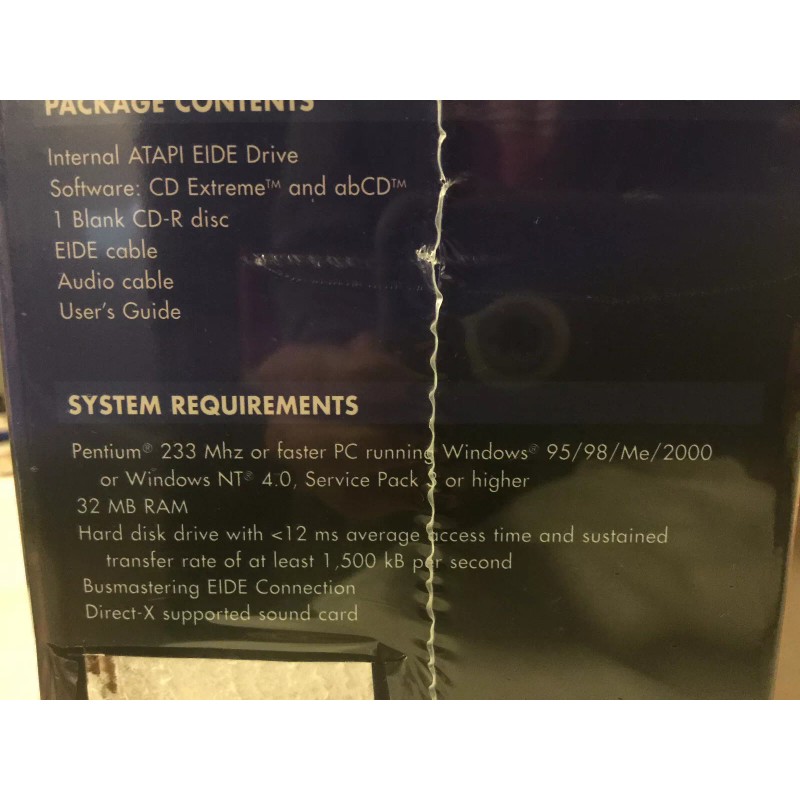 Sony CD-RW CRX140E Recorder EIDE 8x4x32 Internal Drive Windows 95/98/Me/2000