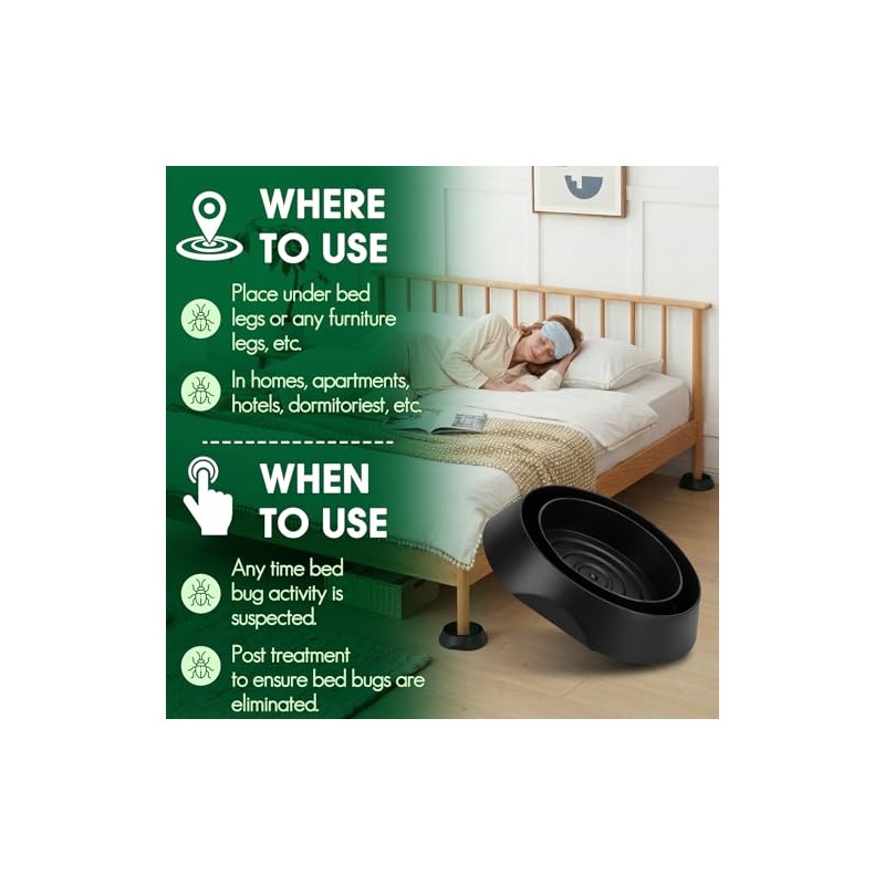 Bed Bug Trap, 8 Pack Bed Bug Interceptors for Bed