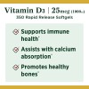 Nature's Bounty Vitamin D3 350 Count Essential Nutrient for Strong