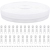 DOITEM 12 Yards White Nylon Coil Zipper by The Yards,