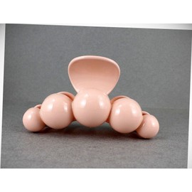 Perfect Hairstyle with Our Hair Accessories - Pink Hair Clip Plastic 3.75" Long Big Barrette Claw Clamp Circle Ball Bead Fashionable Hair Accessory Hair Jewelry Accessories for Lady Women