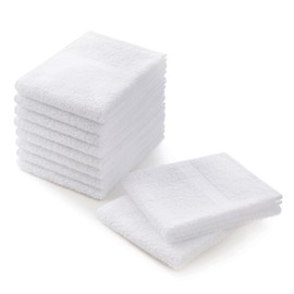 tt Regular Thin White Towel, Founded in 1918, Made in Japan, Face Towels (Thin), Set of 10, Senshu Towels, 100% Cotton, 200 Momme, Commercial Use, Lightweight, Thin, For Public Baths, Saunas, Bulk Purchase
