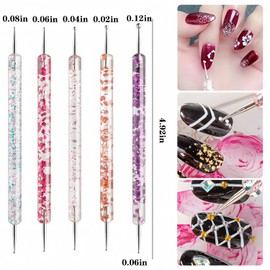36Pcs Nail Art Brush Set, Acrylic Nail Brushes, Dotting Tools, Liner & Dust Brush, Drawing Pens For Gel Polish, sponge Polishing Rubs, Professional Nail Art Tools For Beginners & Salon Home Use