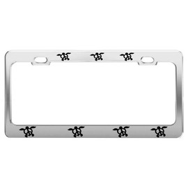 Product Express Turtle ST2 Animal Pictures Funny Chrome Steel License Plate Frame TAG Holder