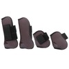 1Set Horse Tendon Boots PU Elastic Thickened Adjustable Horse Leg