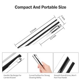 Crumbers for Servers, Crumb Sweepers, Food Crumb Scraper, Restaurant Crumb Cleaner, Portable Server Tools Stainless Steel Crumber Tool, Crumbers for Servers, Waiters, Waitresses (2 PACK, Pure Silver)