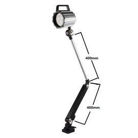 12W LED Work Light w/32 Arm 110-220V IP68 Adjustable Aluminum Alloy Industrial Lighting Machine Light for Lathe, CNC Milling Machine, Drilling Machine -Plus Long Arm (12)