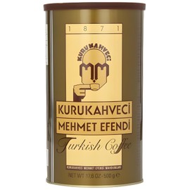 Kurukahveci Mehmet Efendi Turkish Mocha 500 g - Traditional Coffee Enjoyment from Istanbul - Intensely Aromatic & Finely Ground - Perfect for Cezve Preparation