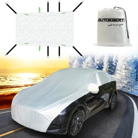 AUTOXBERT All Weather Sedan SUV Hatchback Half Cover Rain Dust UV Universal Car Protection