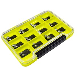 Gamakatsu LE-506-1 Yuihime Slim Jig Head Box, Lime, Size D 3.7 x W 5.5 x H 0.6 inches (95 x 140 x 16 mm)