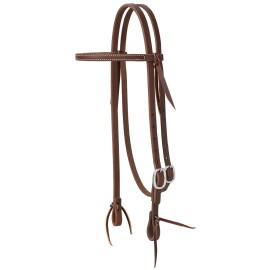 Weaver Leather Canyon Rose Oiled Leather Headstall Durable Rugged Design for Training and Work