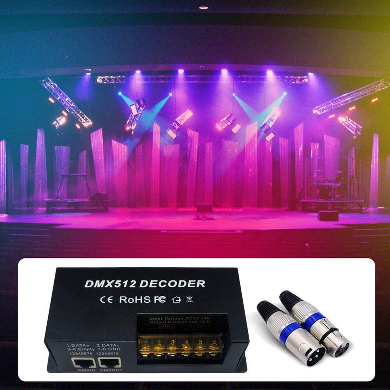 GIDERWEL 4 Channel DMX Decoder RGBW PWM DMX512 Dimmer Driver
