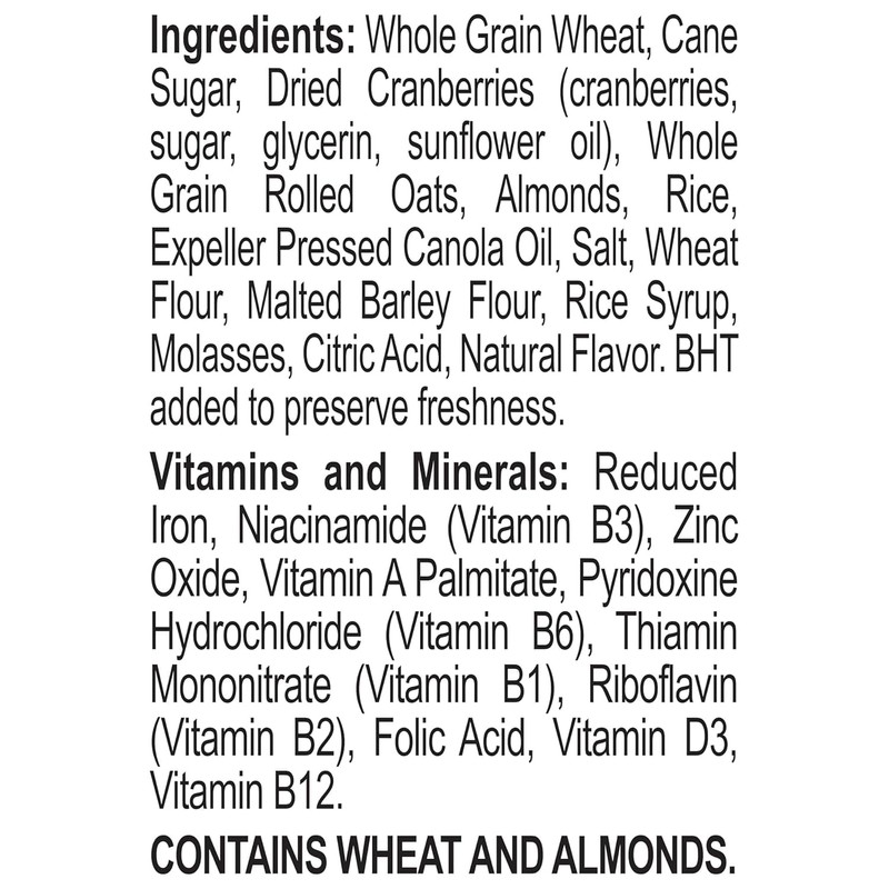 Great Grains Cranberry Almond Crunch Cereal, 14 oz, Pack of
