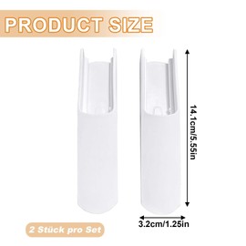 KLINNA 2 Piece Extended Glider Set for Stokke Tripp Trapp High Chair, Accessories as Tilt Protection and Safety Foot Cover, Non-Slip Extension Leg Pads for Baby Chair (White)