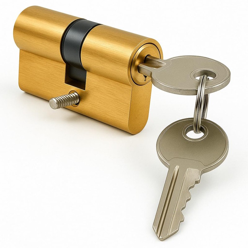 Euro Profile Cylinder 60 mm Solid Brass - Security Door