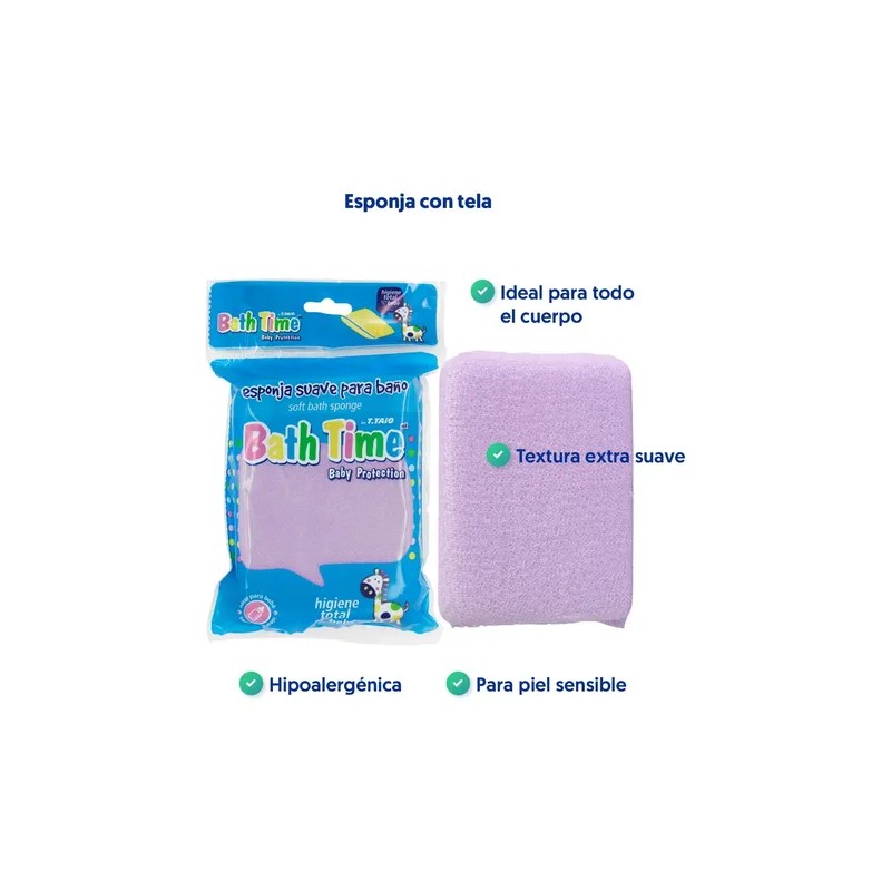 Esponja Con Tela Extra Suave Para El Baño De Bebe