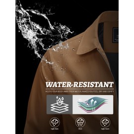 MAGCOMSEN Lightweight Jackets for Men Sping Fall Light Coat with Pockets Casual Windbreaker Jacket Brown,S