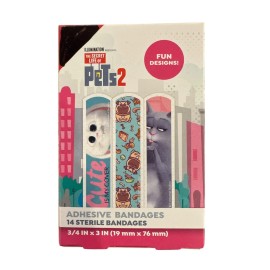 Illumination SECRET LIFE OF PETS 2 Adhesive Bandages Fun Designs 14 Count AS IS