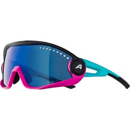 ALPINA 5W1NG Mirrored and Shatterproof Sports and Cycling Glasses with 100% UV Protection for Adults, Blue/Blue, One Size