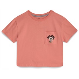 Volcom Girls Crop Top - Short Sleeve Cropped Girls T Shirts Crewneck Summer Tops (Size Runs Small Size Up Recommended), 8-10, Hot Coral