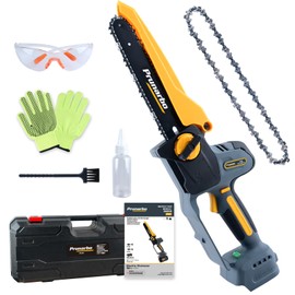 Mini Chainsaw 8 Inch Cordless Hand-held Electric Chain Saw Compatible with Makita 18V Battery Power Pruner Auto Oiler for Tree Wood Cutting Trimming Pruning, PR-E8-Body Only (Battery not included)