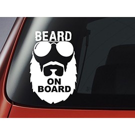 Level 33 Beard On Board Decal - Car Window Sticker, Wall Decal, Laptop Decal