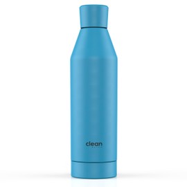 The Clean Hydration Co, Canteen 17, Easy to Clean Vacuum Insulated Stainless Steel Water Bottle with Removable Bottom Cap (Aqua)