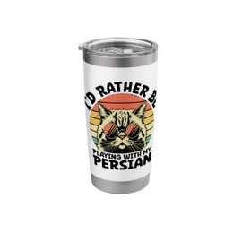 I'd Rather Be Playing With My Persian Cat Persian Longhair Stainless Steel Insulated Tumbler