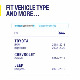 10" Rear Wiper Blades Replacement For TOYOTA RAV4 2018 2017 2016 2015 2014 2013, Highlander 2022 2021 2020, Jeep Compass 2021 2020 2019 2018, BACK Windshield Wiper Blades-(10-A)