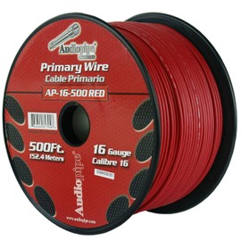 16 GA 500' Red Audiopipe Car Audio Home Remote Primary Cable Wire