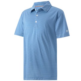 Golf Shirts for Boys Dry Fit Moisture Wicking Casual Striped Collared Kids Golf Polo Shirts for Boys Short Sleeve Golf Polos for Boy, 14-16 Years