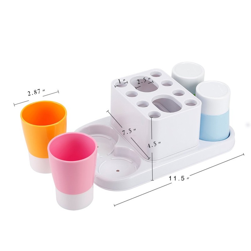 Eslite Toothbrush Holder and Large Organizer Stand for Bathroom