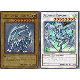 Yu Gi Oh!!! Blue Eyes White Dragon and Stardust Dragon 100 Card Lot!!! Rare Cards Guaranteed in Every Order!!