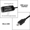 XMSJSIY OBD/OBD2 to Micro USB Power Cable for Dash Camera