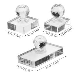 Baluue 3pcs Highlighter Makeup Pressing Tool Eye Shadow Stamper Eyeshadow Platen Tool Eyebrow Powder Pressing Wand Portable Makeup Accessory