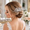 Wedding Pearl Leaf Hairpin Bridal Hairpin Handcrafted Flower Headband For