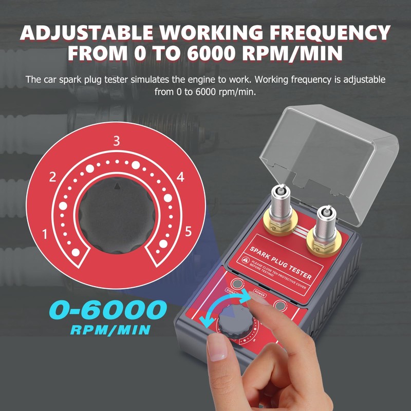 MRCARTOOL Spark Plug Tester Car Spark Plug Tester with Adjustable