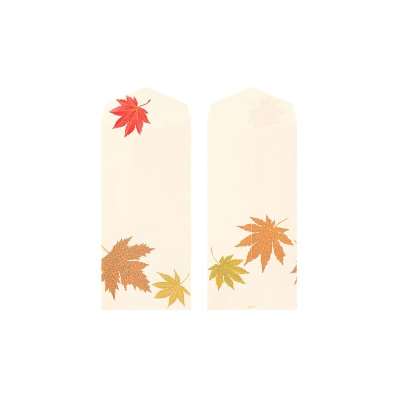 Midori 87182006 Autumn Letter Silk Fall Leaves Envelopes