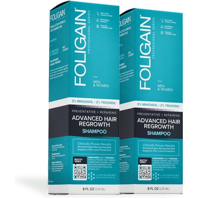 FOLIGAIN pack 2 Shampoo Advance con biotina 236ml CU